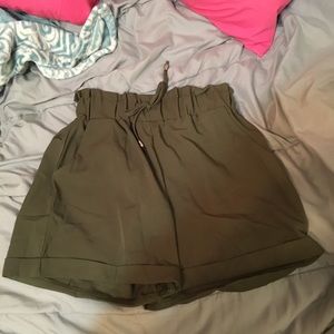 army green shorts